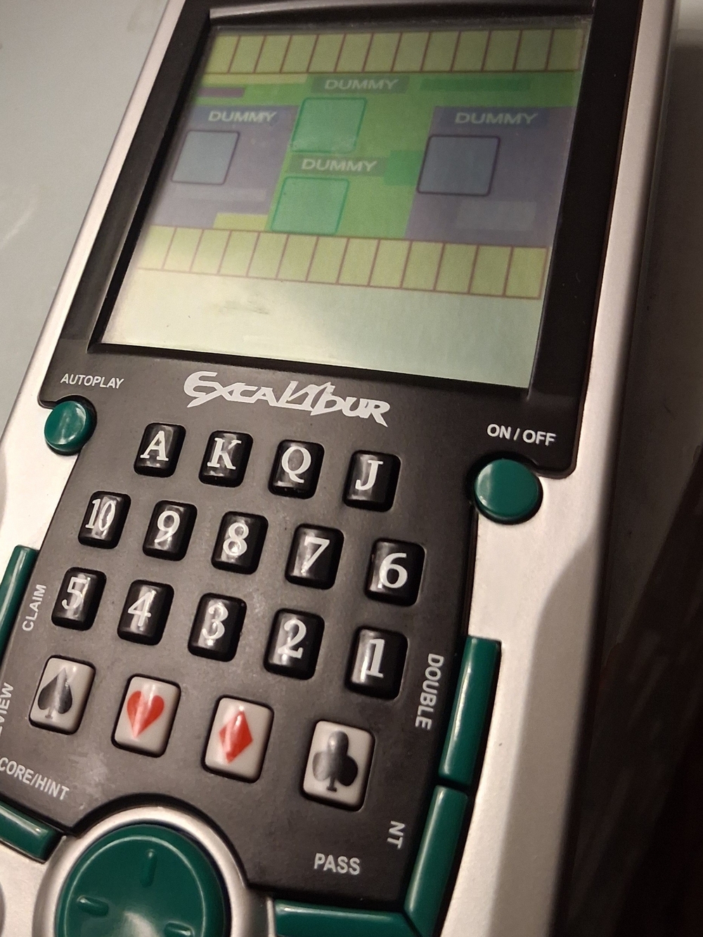 Excalibur Handheld Electronic Poker Game - Black & Teal
